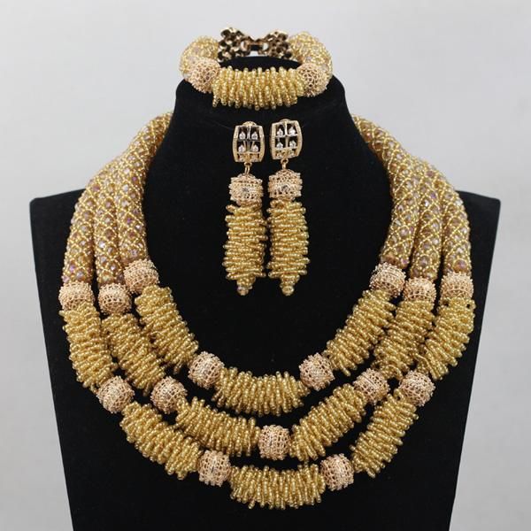 earrings & necklace trendy champagne gold beads wedding jewelry set chunky costume african nigerian crystal bridal anj070, Silver
earrings & necklace trendy champagne gold beads wedding jewelry set chunky costume african nigerian crystal bridal anj070, Silver