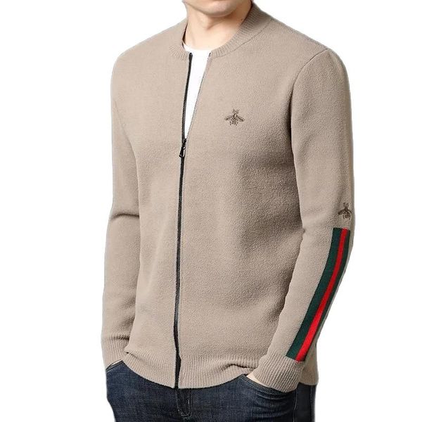 little bee jacquard knitted cardigan mens autumn spring and autumn thin sweater jacket men, White;black
little bee jacquard knitted cardigan mens autumn spring and autumn thin sweater jacket men, White;black