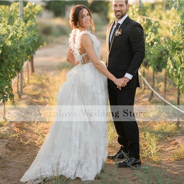 robe de mariee full lace wedding dress 2022 off shoulder backless bridal gowns country garden party wear, White
robe de mariee full lace wedding dress 2022 off shoulder backless bridal gowns country garden party wear, White