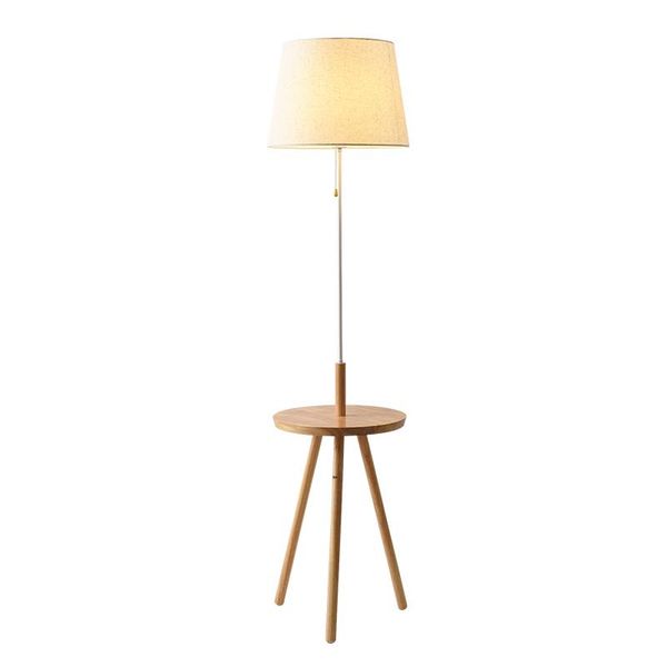 nordic creative floor lamp bedroom solid wood room bedside modern minimalist study standing lamps