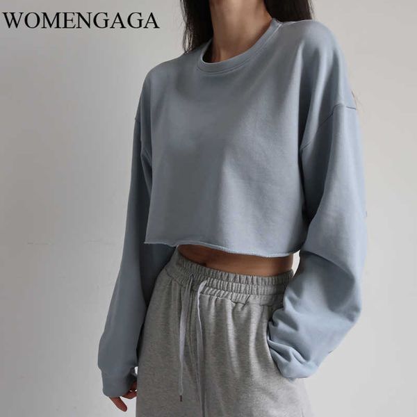 autumn solid color round neck loose thin full sleeve high waist short navel sweatshirt cotton for women korea casual qs5 210603, Black
autumn solid color round neck loose thin full sleeve high waist short navel sweatshirt cotton for women korea casual qs5 210603, Black