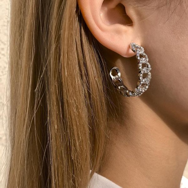 hoop & huggie fashion jewelry earrings 2021 design geometric crystal hollow metal for girl lady gift, Golden;silver 
hoop & huggie fashion jewelry earrings 2021 design geometric crystal hollow metal for girl lady gift, Golden;silver