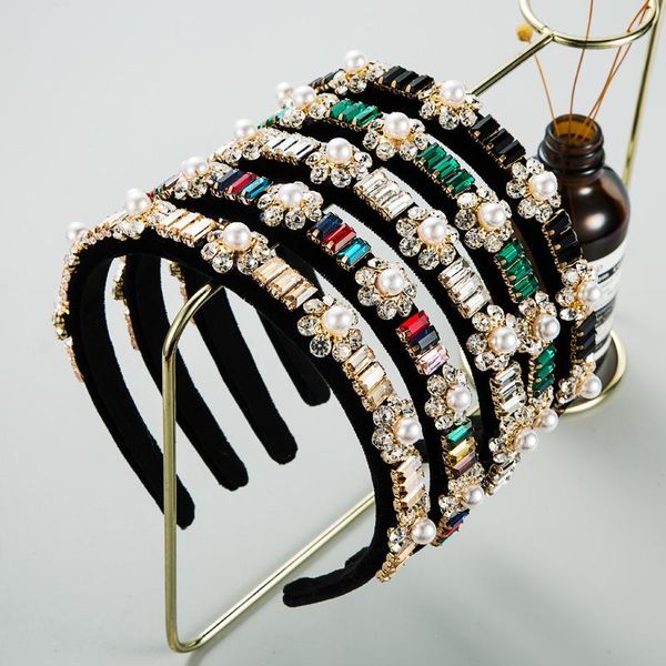 luxury vintage velvet hair accessories red black crystal baroque hairband elegant rhinestone pearl headband for women wedding, Silver
luxury vintage velvet hair accessories red black crystal baroque hairband elegant rhinestone pearl headband for women wedding, Silver