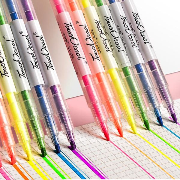 candy color highlighters dual tips fluorescent kawaii pen 6 pcs/set art makers brush school&office supplies stationery, Black;red
candy color highlighters dual tips fluorescent kawaii pen 6 pcs/set art makers brush school&office supplies stationery, Black;red
