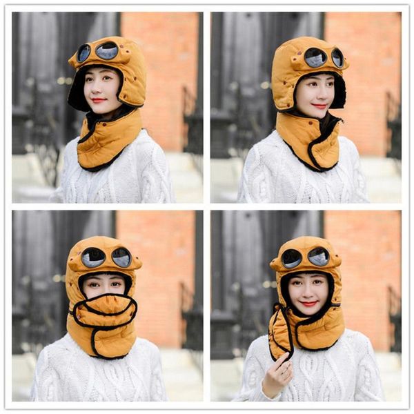 cycling cap full face mask fleece balaclava winter trapper hat with glasses windproof outdoor ski skating hats caps & masks, Black
cycling cap full face mask fleece balaclava winter trapper hat with glasses windproof outdoor ski skating hats caps & masks, Black
