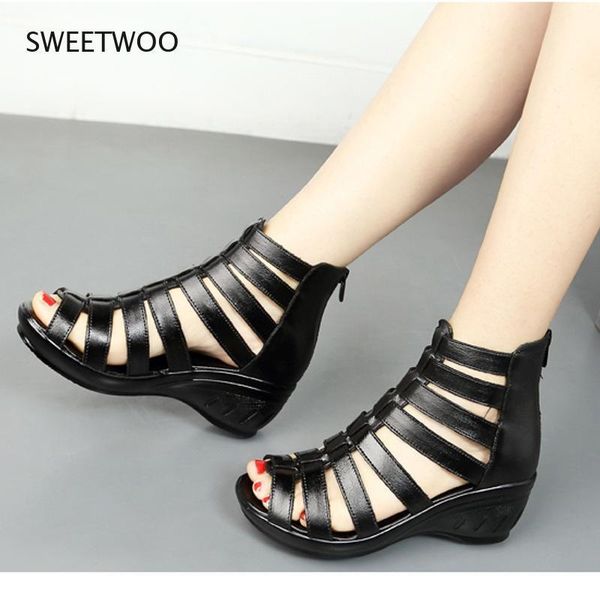 sandals summer women's shoes fish mouth ladies ankle hollow round toe soft sole fashion sandalias, Black
sandals summer women's shoes fish mouth ladies ankle hollow round toe soft sole fashion sandalias, Black