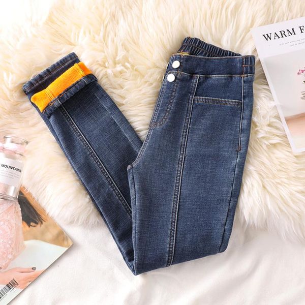 women's jeans patchwork winter thick women stretch velvet pencil pants female plus size skinny trousers ladies warm fleece denim mujer, Blue
women's jeans patchwork winter thick women stretch velvet pencil pants female plus size skinny trousers ladies warm fleece denim mujer, Blue