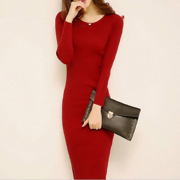 casual dresses sweater dress for women 2021 autumn winter fashion o-neck long sleeve slim hip fine-knit pullovers female basic knitted, Black;gray
casual dresses sweater dress for women 2021 autumn winter fashion o-neck long sleeve slim hip fine-knit pullovers female basic knitted, Black;gray
