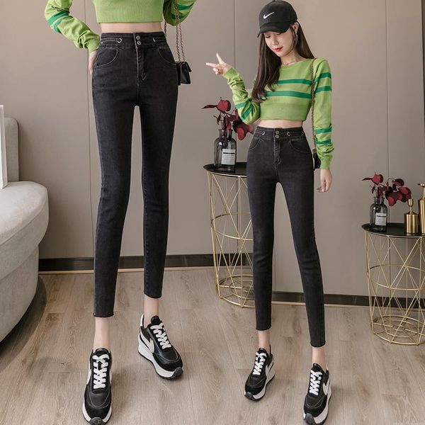women's jeans 145 short autumn outfit collocation eight women cultivate morality show thin high elastic nine feet pencil pants, Blue
women's jeans 145 short autumn outfit collocation eight women cultivate morality show thin high elastic nine feet pencil pants, Blue