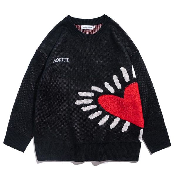 men's sweaters streetwear hip hop knitted sweater heart print harajuku couple outfit pullover men winter cotton casual black, White;black
men's sweaters streetwear hip hop knitted sweater heart print harajuku couple outfit pullover men winter cotton casual black, White;black