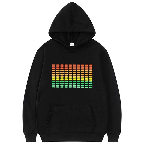 men's hoodies & sweatshirts men women fashion sound active equalizer el hoodie light up down led flashing music activated coat, Black
men's hoodies & sweatshirts men women fashion sound active equalizer el hoodie light up down led flashing music activated coat, Black