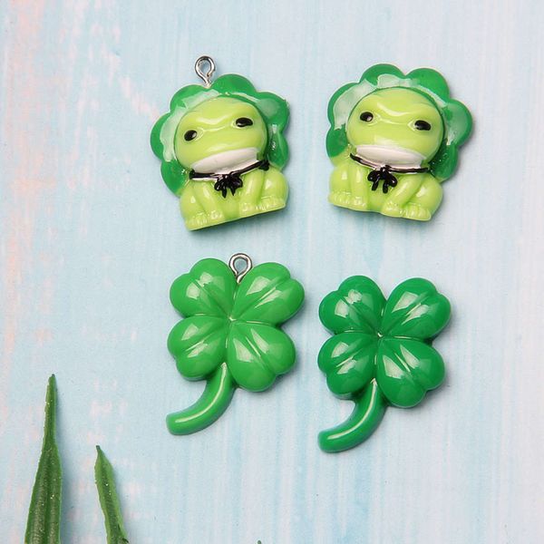special price resin clover frog diy keychain earring pendant accessories, Black
special price resin clover frog diy keychain earring pendant accessories, Black