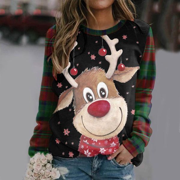 women's hoodies & sweatshirts christmas sweatshirt women elk print oversized woman drop-shoulder pullovers female clothing sudadera, Black
women's hoodies & sweatshirts christmas sweatshirt women elk print oversized woman drop-shoulder pullovers female clothing sudadera, Black