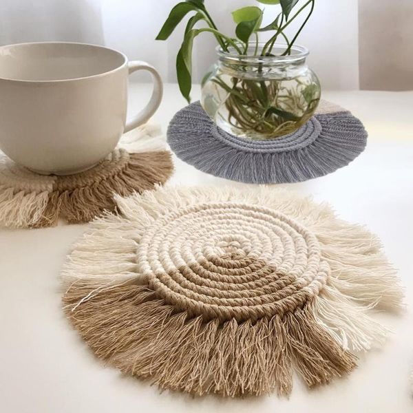 mats & pads cotton weave cup mat round drink handwoven heat insulation reusable pad for home office restaurant
mats & pads cotton weave cup mat round drink handwoven heat insulation reusable pad for home office restaurant