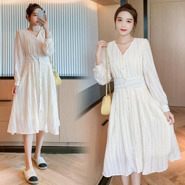 maternity dresses 9951# dress spring autumn long sleeve v neck loose stylish for pregnant women mom, White
maternity dresses 9951# dress spring autumn long sleeve v neck loose stylish for pregnant women mom, White