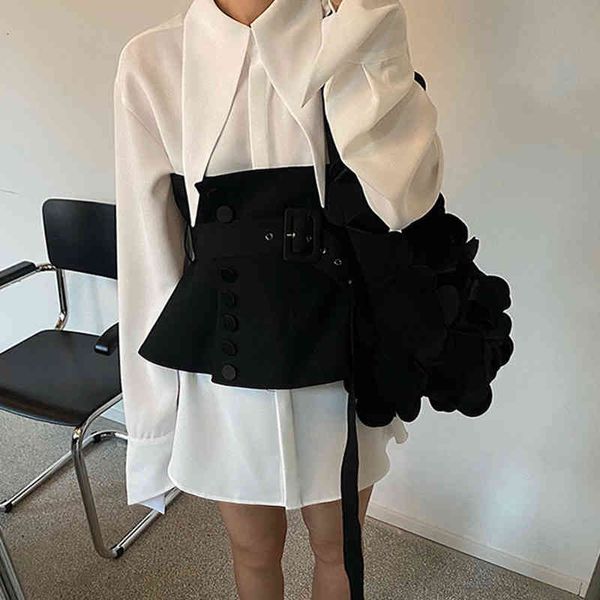blouses black patchwork button belt for women high waist casual tunic solid belts female fashion accessories 2021 tide, White
blouses black patchwork button belt for women high waist casual tunic solid belts female fashion accessories 2021 tide, White
