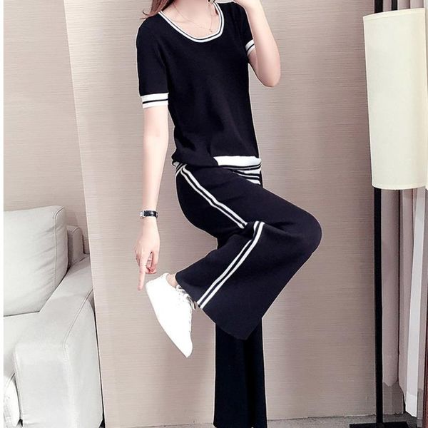 summer two piece set women ice silk crop pants tracksuit outfits stacked leggings ensemble femme women's, White
summer two piece set women ice silk crop pants tracksuit outfits stacked leggings ensemble femme women's, White