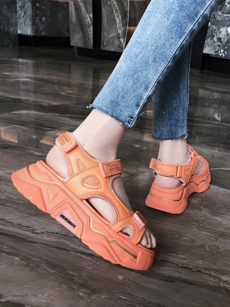 dress shoes summer fashion trend roman slope high heel solid color beach sandals comfortable ladies sports large size 35-40., Black
dress shoes summer fashion trend roman slope high heel solid color beach sandals comfortable ladies sports large size 35-40., Black
