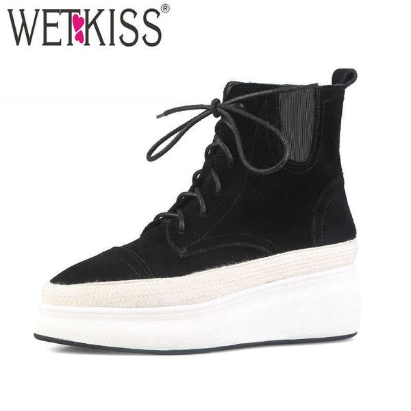wetkiss cow suede women ankle boots pointed toe lace up footwear platform female boot girl fashion casual shoes woman winter 210630, Black
wetkiss cow suede women ankle boots pointed toe lace up footwear platform female boot girl fashion casual shoes woman winter 210630, Black