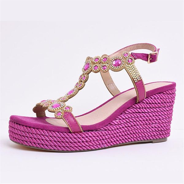 bohemia rhinestone women sandals gladiator platform wedge shoes woman summer woven sandalias mujer wedges dress, Black
bohemia rhinestone women sandals gladiator platform wedge shoes woman summer woven sandalias mujer wedges dress, Black