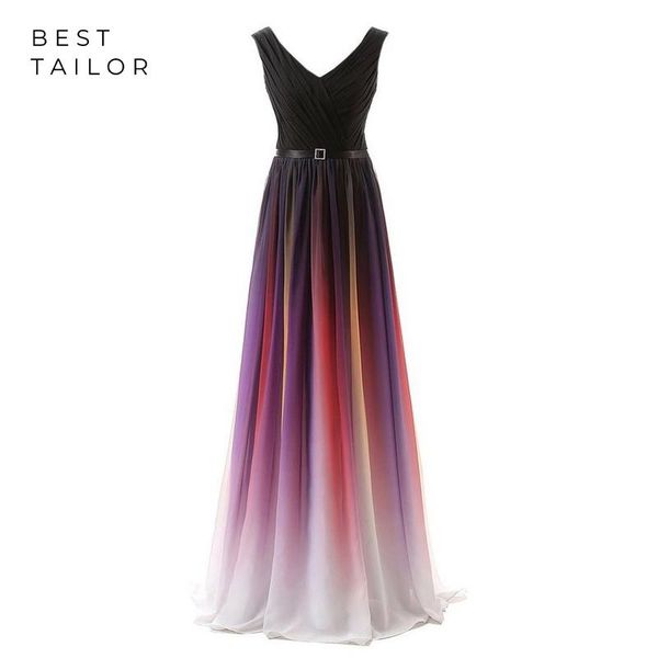 party dresses evening gradient prom v-neck women long formal contrast gowns vestidos de fiesta noche robe soiree, White;black
party dresses evening gradient prom v-neck women long formal contrast gowns vestidos de fiesta noche robe soiree, White;black