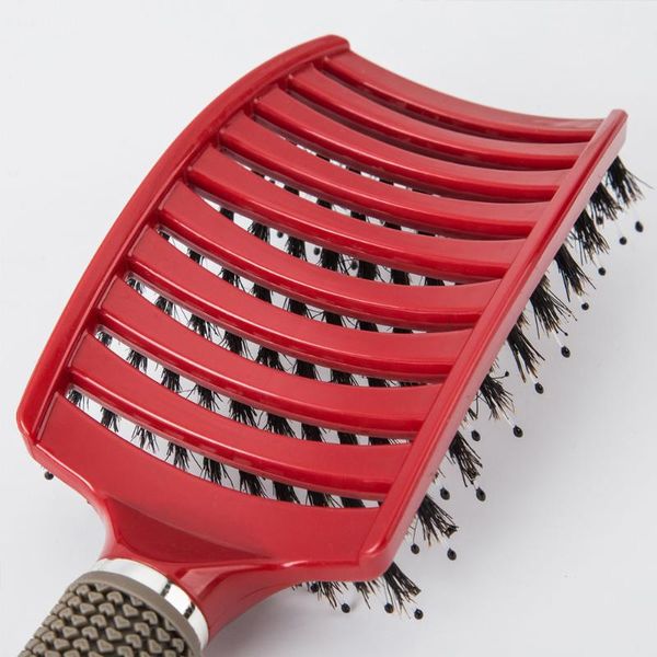 hair brushes curved vent brush scalp massage comb anti-static professional barber blow drying with bristle detangling pins, Silver
hair brushes curved vent brush scalp massage comb anti-static professional barber blow drying with bristle detangling pins, Silver