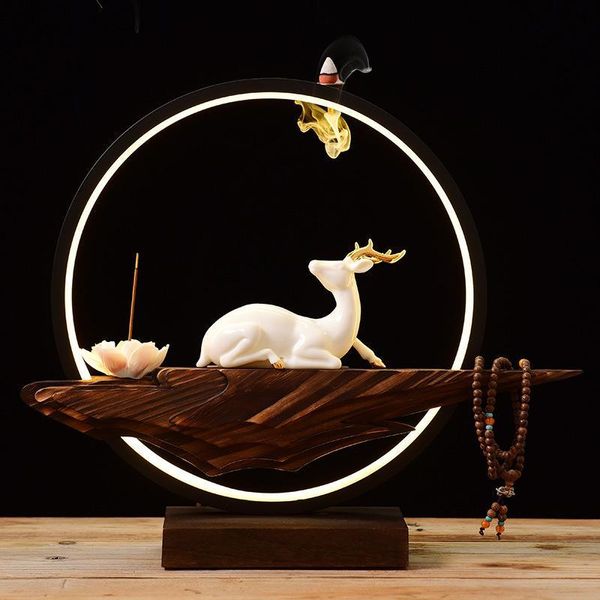 white deer backflow incense burner usb led light smoke waterfall stick holder 20 pcs cones creative home decor ornaments fragrance lamps
white deer backflow incense burner usb led light smoke waterfall stick holder 20 pcs cones creative home decor ornaments fragrance lamps