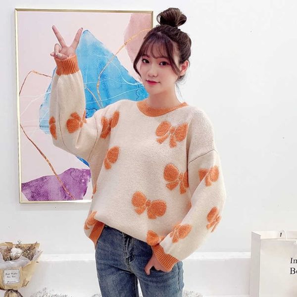 women's sweaters korean style jumper spring autumn bowknot round collar long sleeve ladies lovely knitted for female sxfi, White;black
women's sweaters korean style jumper spring autumn bowknot round collar long sleeve ladies lovely knitted for female sxfi, White;black