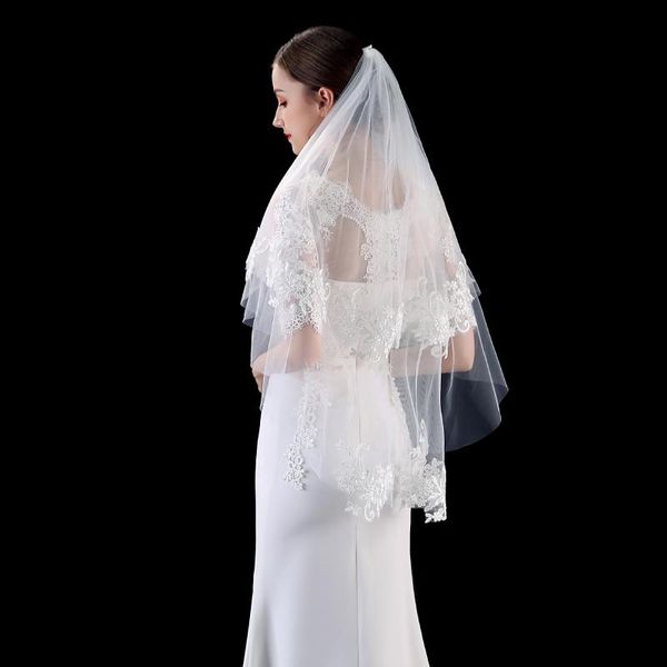 bridal veils bride veil fashion double layer with hair comb wedding accessories easy to wear delicate lace applique, Black
bridal veils bride veil fashion double layer with hair comb wedding accessories easy to wear delicate lace applique, Black