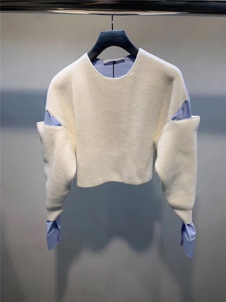 knits 2021 autumn knitted women splicing woolen sweater knitting simplicity fashion classic trendy brand luxry design a2, White
knits 2021 autumn knitted women splicing woolen sweater knitting simplicity fashion classic trendy brand luxry design a2, White