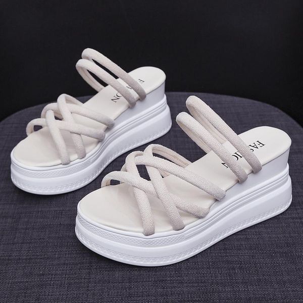 slippers women's flip flops 2021 the fashion round head comfortable solid color open toe sandals all-match rubber platform shoes, Black
slippers women's flip flops 2021 the fashion round head comfortable solid color open toe sandals all-match rubber platform shoes, Black