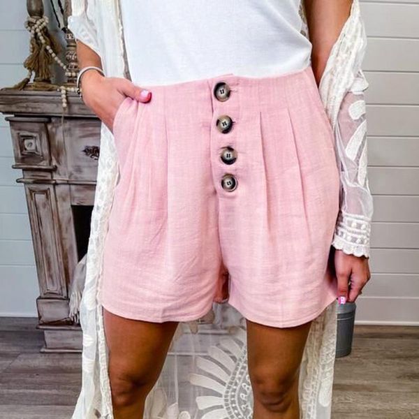 women's shorts summer solid color loose ladies short elastic button up waist casual homewear wide leg femme feminino, White;black
women's shorts summer solid color loose ladies short elastic button up waist casual homewear wide leg femme feminino, White;black