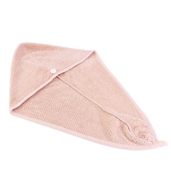 towel h051 hair wrap drying with button dry hat cap quick