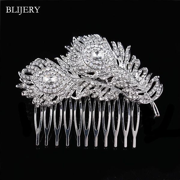 hair clips & barrettes blijery vintage wedding bridal combs silver color crystal peacock feather shape accessories women jewelry, Golden;silver
hair clips & barrettes blijery vintage wedding bridal combs silver color crystal peacock feather shape accessories women jewelry, Golden;silver