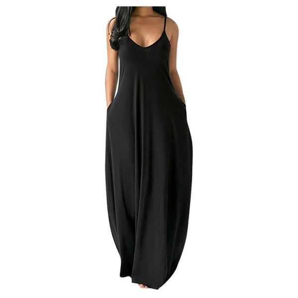 casual dresses women's summer long dress loose spaghetti straps sleeveless pockets solid color maxi plus size beach #, Black;gray
casual dresses women's summer long dress loose spaghetti straps sleeveless pockets solid color maxi plus size beach #, Black;gray