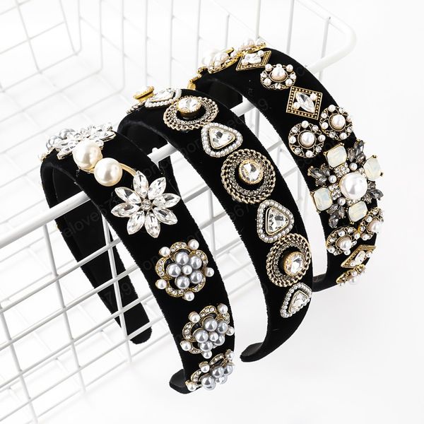 fashion flannel rhinestone inlaid pearl flower geometric headband for women head hair accessory, Silver
fashion flannel rhinestone inlaid pearl flower geometric headband for women head hair accessory, Silver