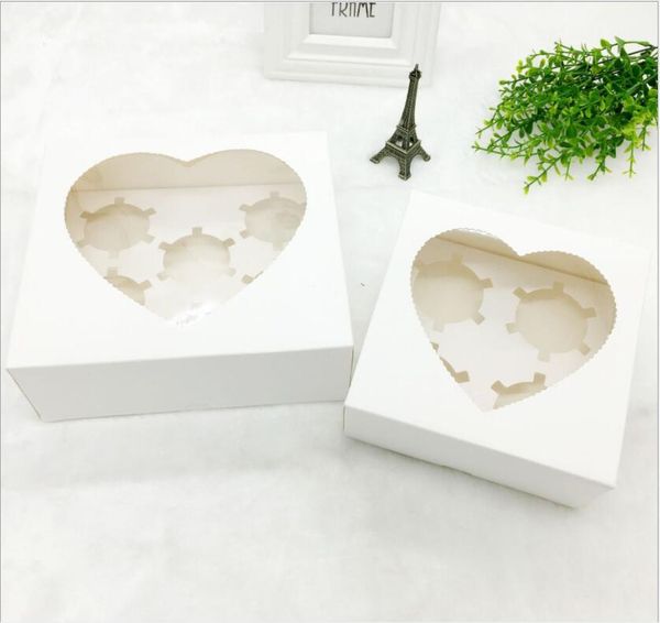 10pcs white paper cake box for packaging 4/6 holers cupcake with clear heart widnwo diy cookie party supply gift wrap
10pcs white paper cake box for packaging 4/6 holers cupcake with clear heart widnwo diy cookie party supply gift wrap