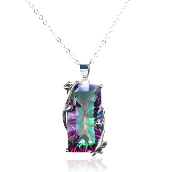fashion women jewelry mystic rainbow pendant chain 24inch chocker necklace party prom collares de moda necklaces, Silver
fashion women jewelry mystic rainbow pendant chain 24inch chocker necklace party prom collares de moda necklaces, Silver