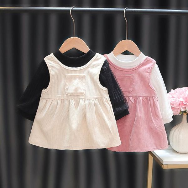 girl's dresses 2021 spring baby college style long-sleeved t-shirt corduroy princess dress solid color two-piece for 0-4 years old, Red;yellow
girl's dresses 2021 spring baby college style long-sleeved t-shirt corduroy princess dress solid color two-piece for 0-4 years old, Red;yellow