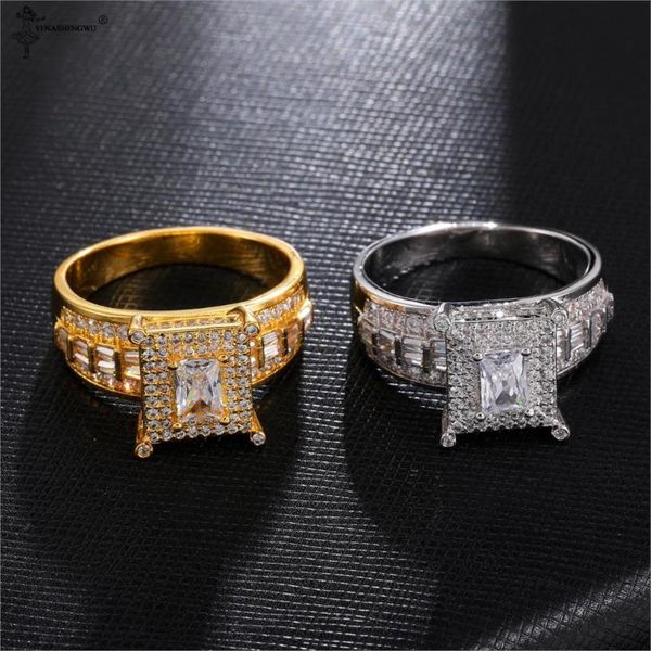 cluster rings hip hop geometric square bling cz iced out copper cubic zircon ring for men women jewelry gold silver wedding anillos, Golden;silver
cluster rings hip hop geometric square bling cz iced out copper cubic zircon ring for men women jewelry gold silver wedding anillos, Golden;silver