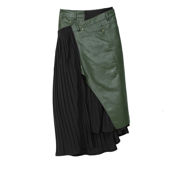 2021 new irregular pu pleated skirt, uniform color, high waist, loose, slim, fashionable, all match, spring autumn series hccv, Black
2021 new irregular pu pleated skirt, uniform color, high waist, loose, slim, fashionable, all match, spring autumn series hccv, Black