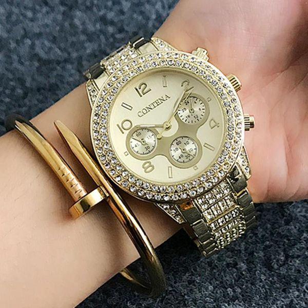 wristwatches 2021 golden luxury crystal women diamonds ladies watch quartz fashion watches wrist for female, Slivery;brown
wristwatches 2021 golden luxury crystal women diamonds ladies watch quartz fashion watches wrist for female, Slivery;brown