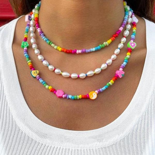 pendant necklaces bohemian bead strand beaded choker necklace for women fashion colorful handmade short daisy pearl collar jewelry, Silver
pendant necklaces bohemian bead strand beaded choker necklace for women fashion colorful handmade short daisy pearl collar jewelry, Silver