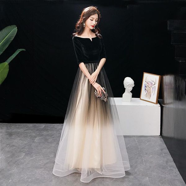 black gradient vintage evening party dress office lady elegant o-neck sweet mesh pleated dresses exquisite long banquet gown ethnic clothing, Red
black gradient vintage evening party dress office lady elegant o-neck sweet mesh pleated dresses exquisite long banquet gown ethnic clothing, Red