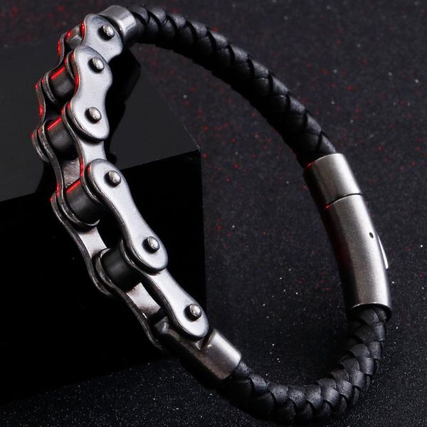 tennis vintage braided cowhide leather bracelet for men motorcycle biker chain mens bracelets 2021 quality stainless steel hand jewelry, Golden;silver
tennis vintage braided cowhide leather bracelet for men motorcycle biker chain mens bracelets 2021 quality stainless steel hand jewelry, Golden;silver