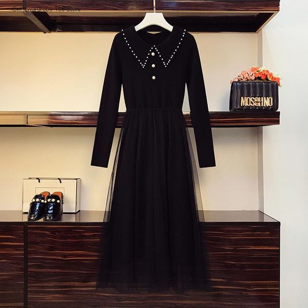 women's hoodies & sweatshirts large size autumn winter clothing 2021 female sister graceful age-reducing stitching knitted dress, Black
women's hoodies & sweatshirts large size autumn winter clothing 2021 female sister graceful age-reducing stitching knitted dress, Black