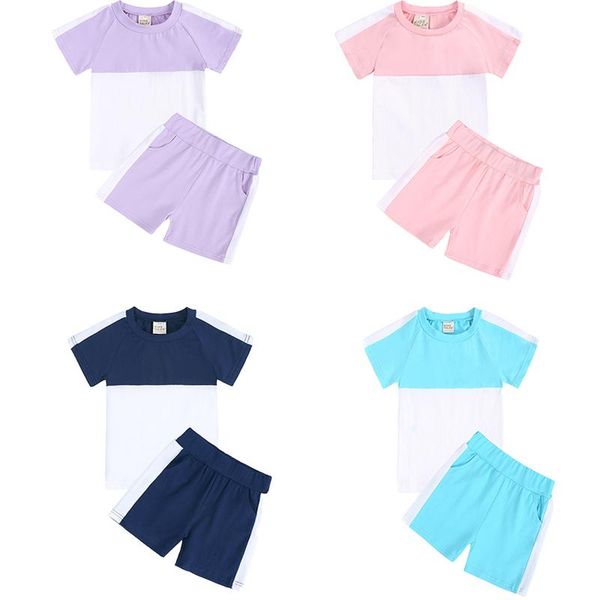 summer clothing sets for children tracksuits contrast color shorts girls clothes boys born toddler outfits, White
summer clothing sets for children tracksuits contrast color shorts girls clothes boys born toddler outfits, White
