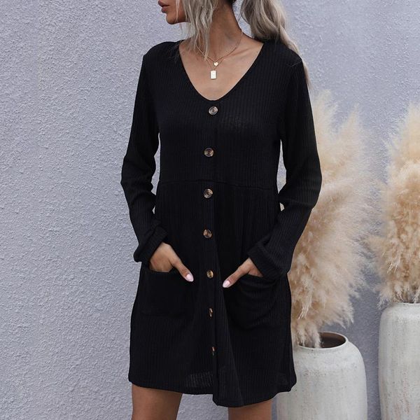 casual dresses v-neck loose dress women v neck solid colors stripe long sleeve high waist mini female autumn winter, Black;gray
casual dresses v-neck loose dress women v neck solid colors stripe long sleeve high waist mini female autumn winter, Black;gray