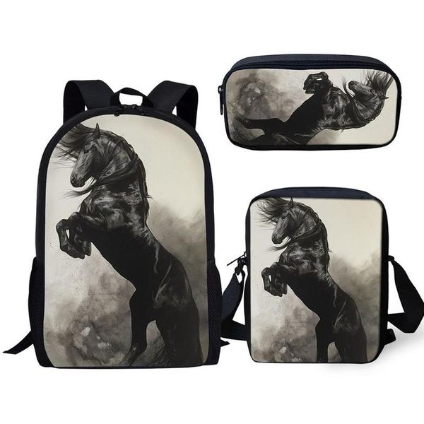 school bags 2021 3pcs/set children's backpack friesian pattern beautiful horse design teenagers book-bags set
school bags 2021 3pcs/set children's backpack friesian pattern beautiful horse design teenagers book-bags set