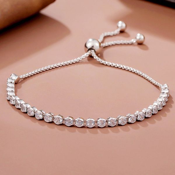 elegant real 925 silver 10cm+14cm adjustable bracelet chain 3mm round shiny zircon beautful fine jewelry pack with gift box, Golden;silver
elegant real 925 silver 10cm+14cm adjustable bracelet chain 3mm round shiny zircon beautful fine jewelry pack with gift box, Golden;silver